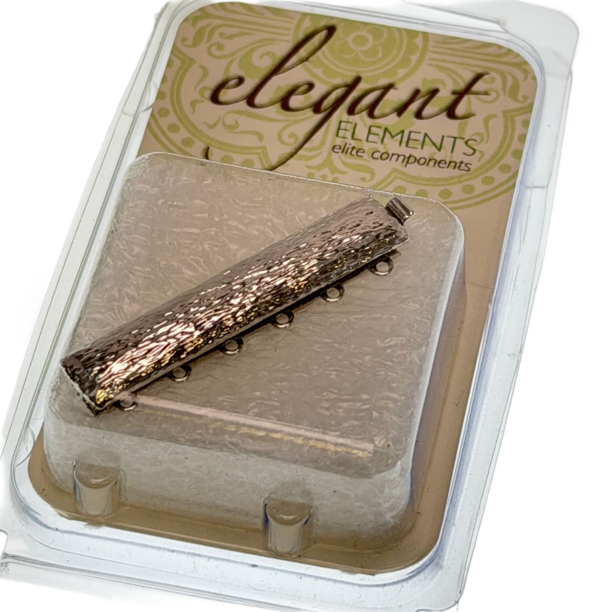 Silver Plated Brass Multi-Loop Bar Clasp 10mm x 40mm - 6 Loop Slide Clasp for Seed Bead Jewelry by Continental Bead Suppliers