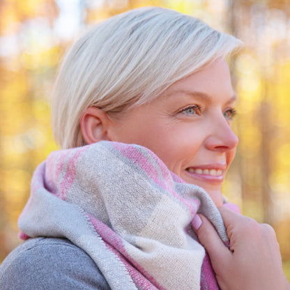 Fluffy Plaid Tassel Trim ScarfScarves & BandanasTorqelo.com