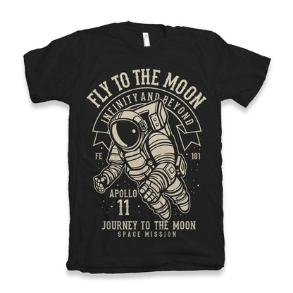 Fly to the Moon men's bamboo graphic T-shirt – view 2