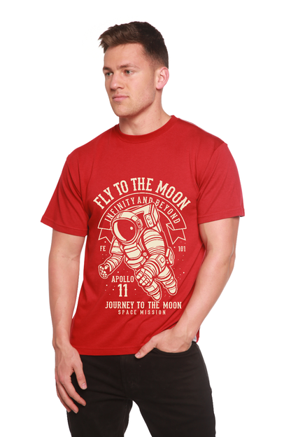 Fly to the Moon men's bamboo graphic T-shirt – view 10