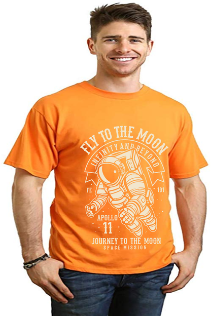 Fly to the Moon men's bamboo graphic T-shirt – view 8