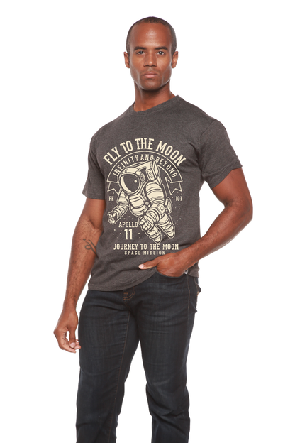 Fly to the Moon men's bamboo graphic T-shirt – view 5