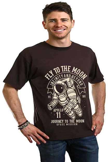 Fly to the Moon men's bamboo graphic T-shirt – view 4