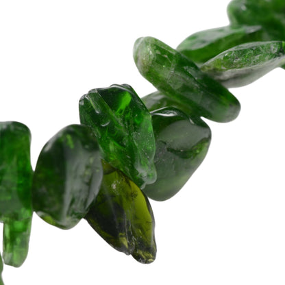 Chrome Diopside Natural Chip Bead Strand - 15 Inch Green Gemstone Beads by Continental Bead Suppliers