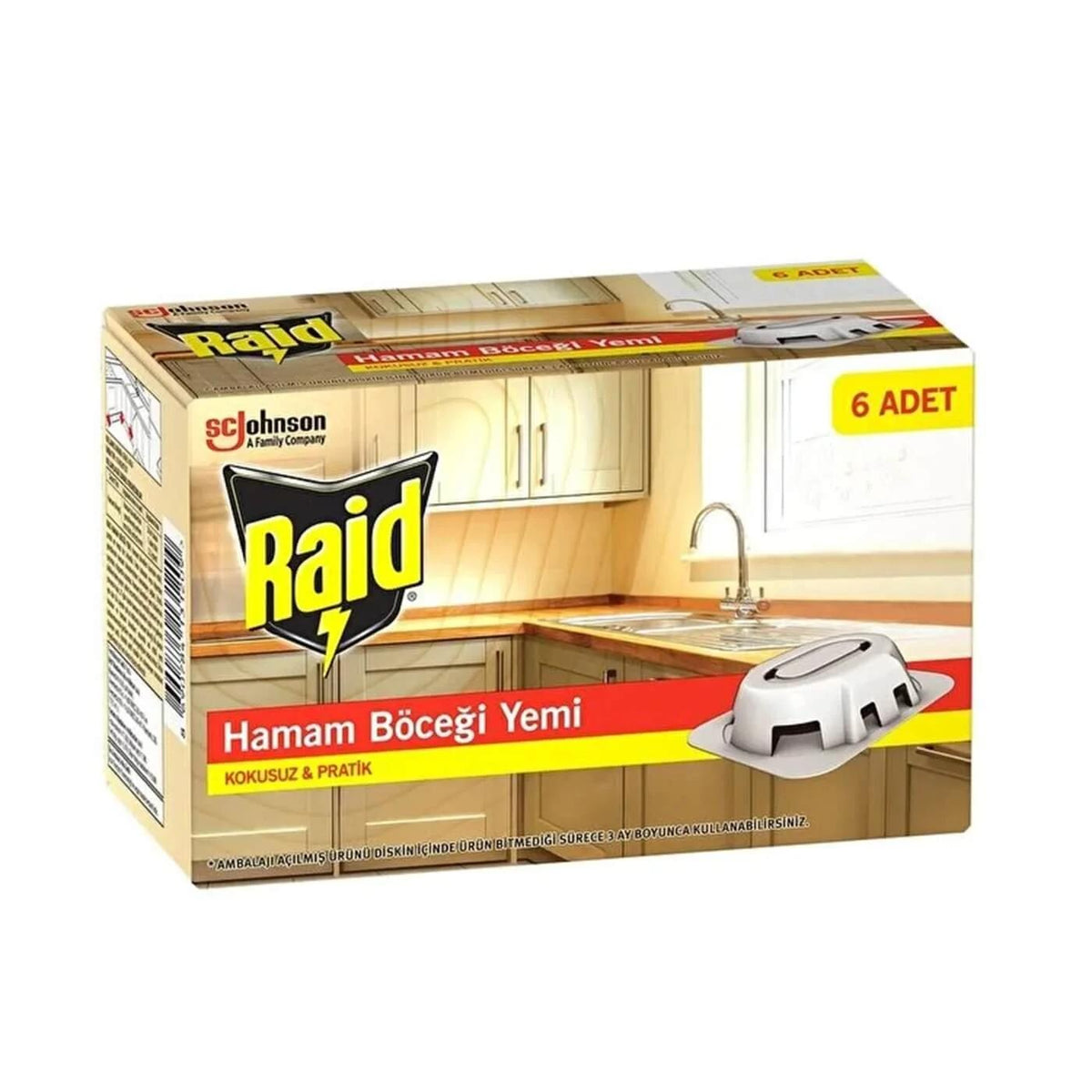 Raid Roach Bait Traps for Home Pest Control 6-Pack by Beauty Care Bag