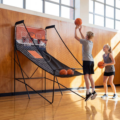 Foldable Basketball Arcade Game Kids Basketball Hoop Machine with 8 Exciting Playing ModesTorqelo.com