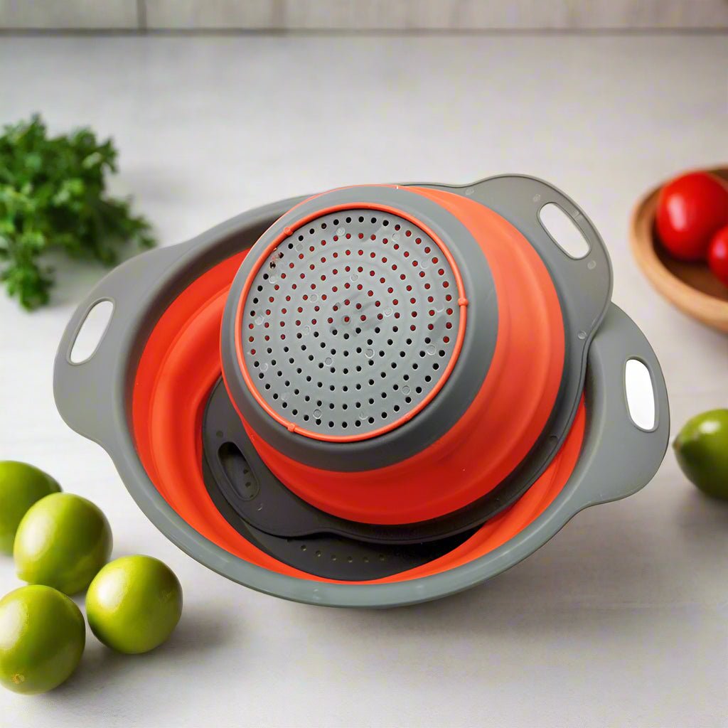 🥦 Foldable Silicone Colander – Space-Saving StrainerColandersTorqelo.com