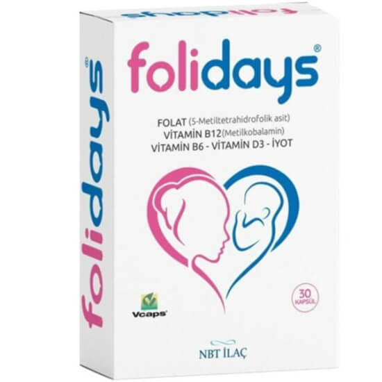 Nbt Life Folidays Folic Acid Supplement 30 Capsules by Beauty Care Bag