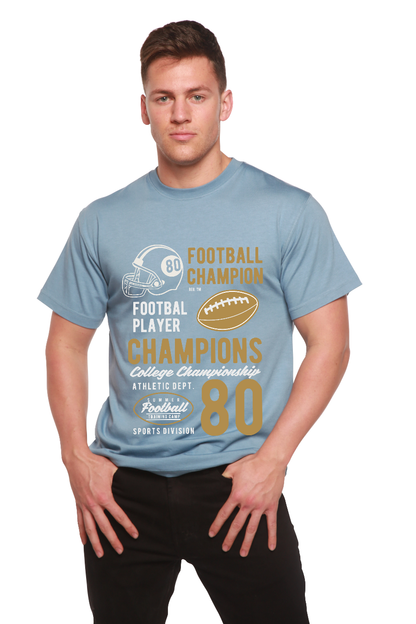 Football Champions men's bamboo graphic T-shirt – view 4