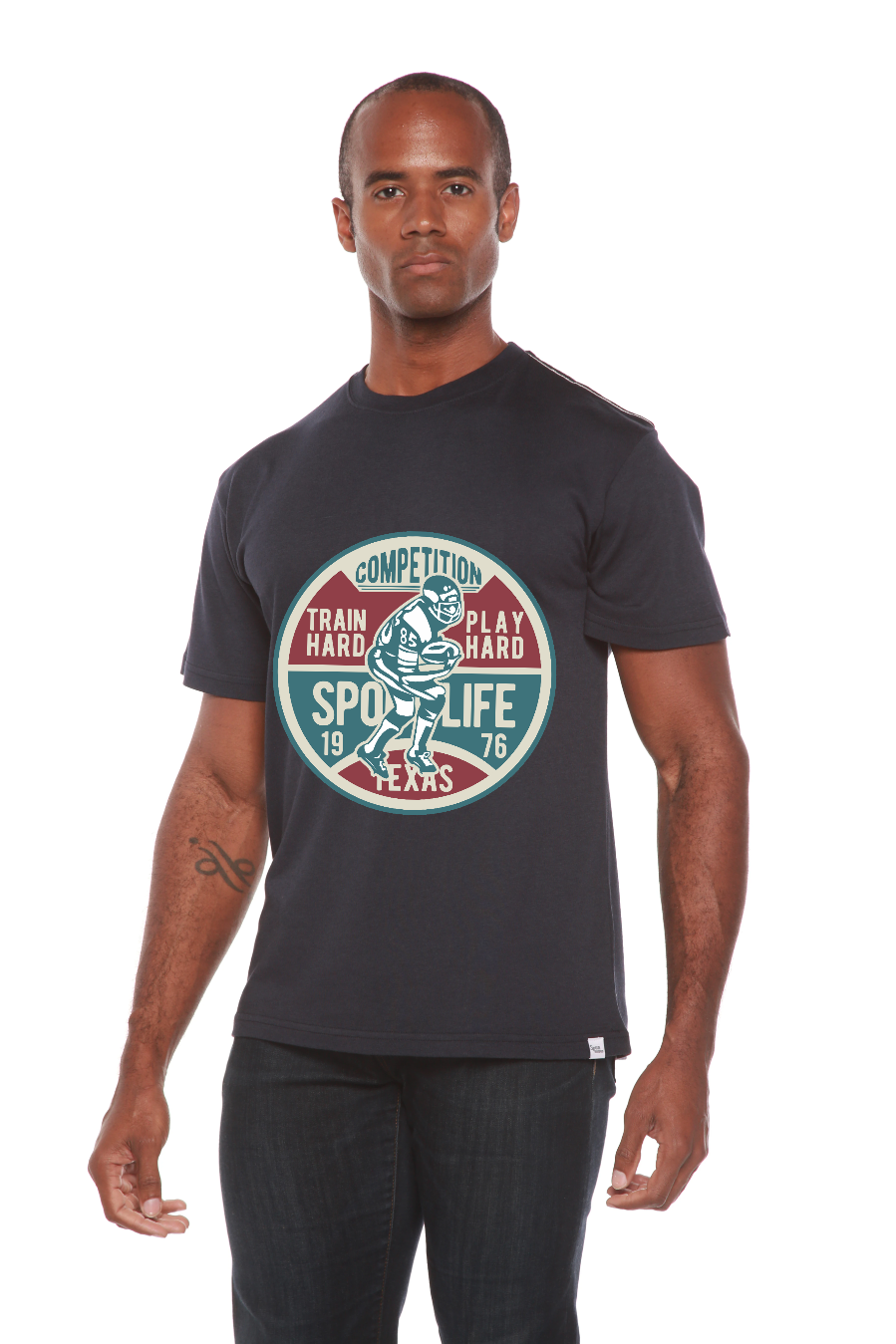 Football Competition men's bamboo graphic T-shirt – view 3