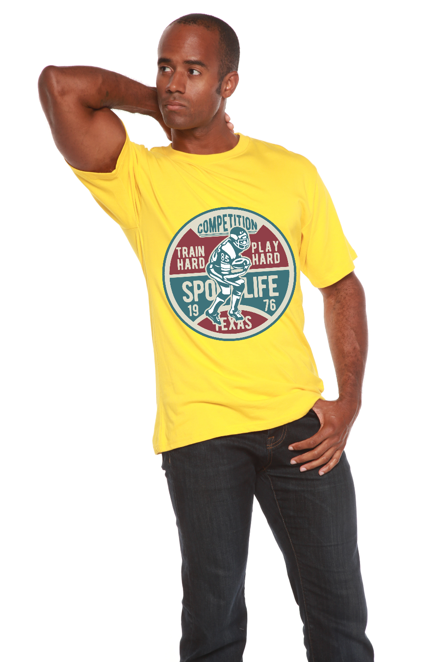 Football Competition men's bamboo graphic T-shirt – view 8