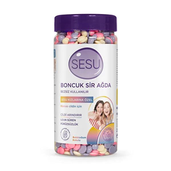 Sesu Bubblegum Bead Wax: Gentle, Strip-Free Hair Removal for Sensitive Skin | Hypoallergenic & Effective on Short Hairs by Beauty Care Bag