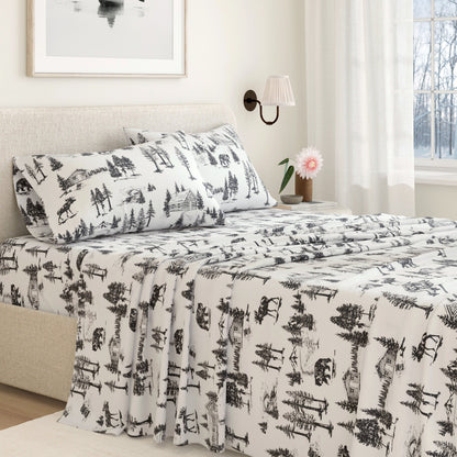 Turkish Cotton Flannel Sheet - Lakeview Collection by Great Bay Home