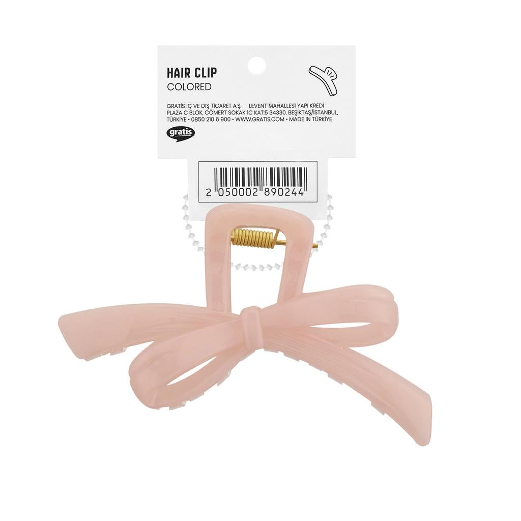 Eklips Ribbon Claw Clip Elegant Cream Hair Accessory by Beauty Care Bag