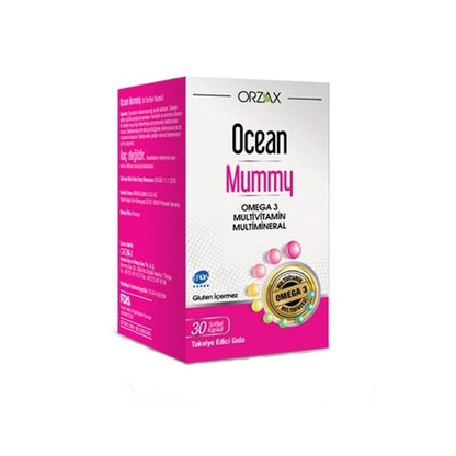 Ocean Mummy: Omega-3 Fish Oil, DHA, Iron & Multivitamin - Prenatal & Postnatal Nutritional Support for Mothers & Baby's Brain Development by Beauty Care Bag