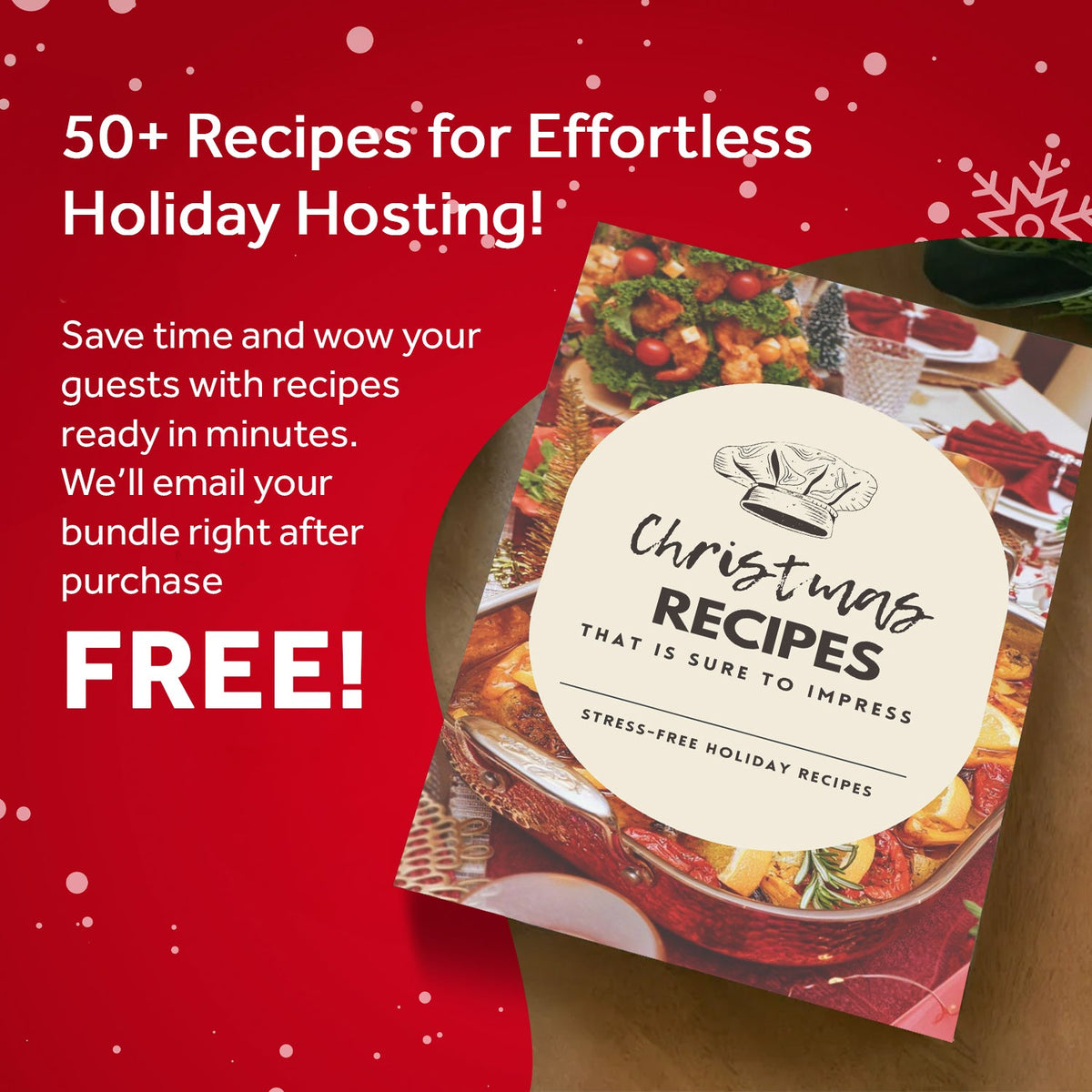Vintage Christmas Tree Wall Art with Free Christmas Recipe Book by Tailored Canvases