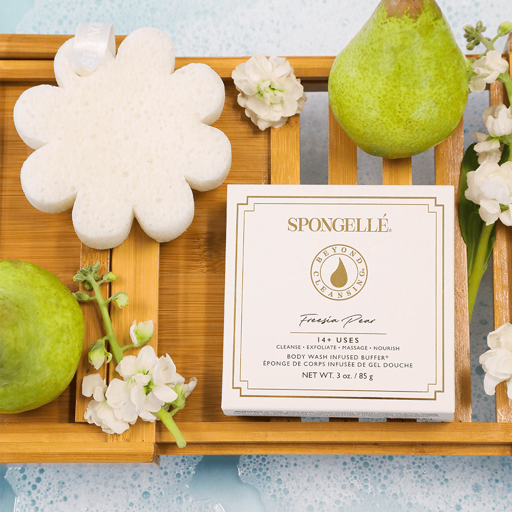 Freesia Pear | Vegan-Friendly Boxed FlowerBody Wash Infused BufferTorqelo.com