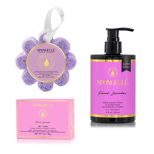 French Lavender Wild Flower, Pedi Buffer, and Body Wash Refill SetBody Gift SetTorqelo.com