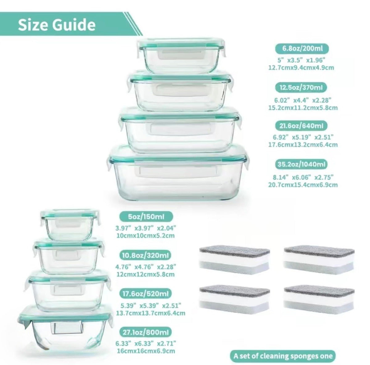 FreshSeal Glass Storage SetTorqelo.com