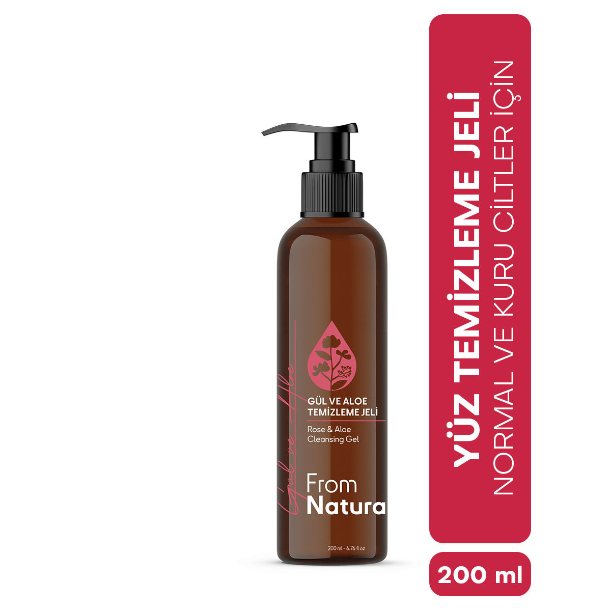 From Natura Rose & Aloe Cleansing Gel for Radiant Skin 200 ml by Beauty Care Bag