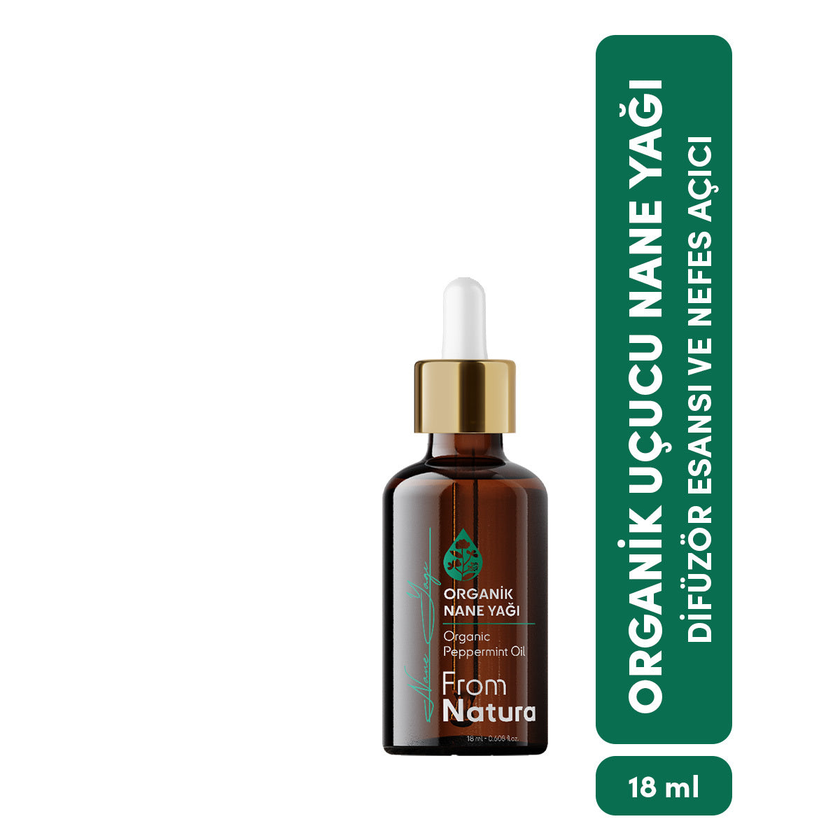 From Natura Organic Peppermint Essential Oil for Skin & Oral Care 18 ml by Beauty Care Bag