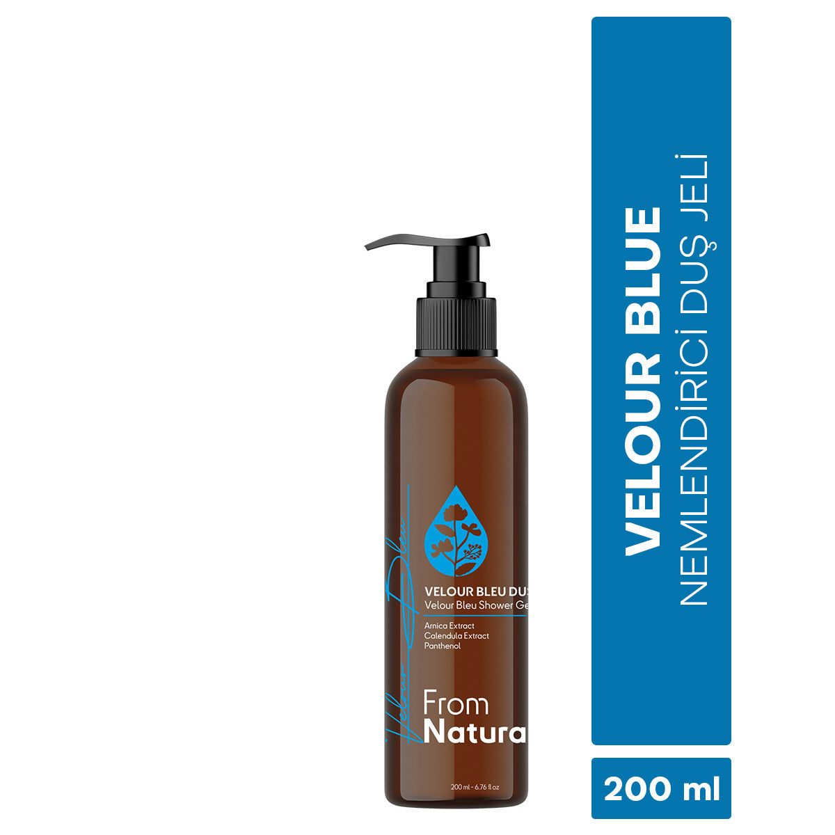From Natura Velour Bleu Shower Gel for Silky Skin 200 ml by Beauty Care Bag