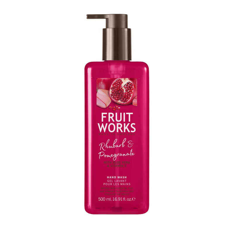 Fruit Works Rhubarb & Pomegranate Liquid Hand Wash 500 ml by Beauty Care Bag