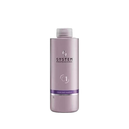 System Professional Color Save Shampoo for Color Protection 1000ml by Beauty Care Bag