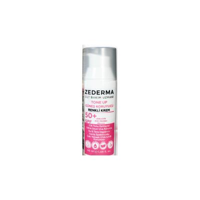 Zederma Tone Up SPF 50 Tinted Sunscreen Cream: Natural Tone, UVA/UVB Protection, Perfect for Sensitive Skin - 50ml by Beauty Care Bag