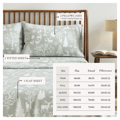 Turkish Cotton Flannel Sheet - Lakeview Collection by Great Bay Home