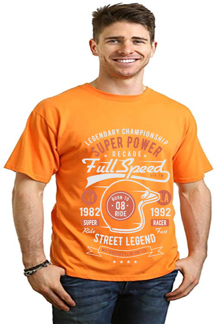 Full Speed Super men's bamboo graphic T-shirt – view 9