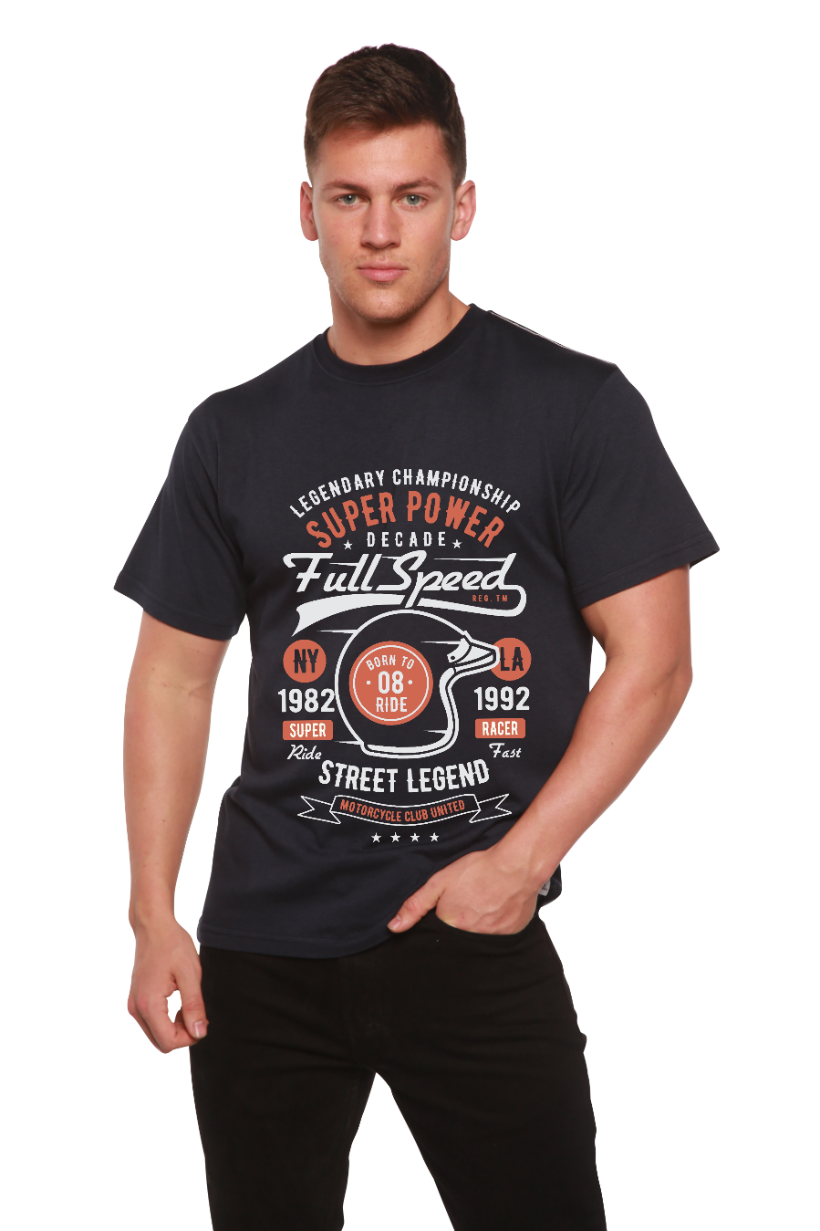 Full Speed Super men's bamboo graphic T-shirt – view 8