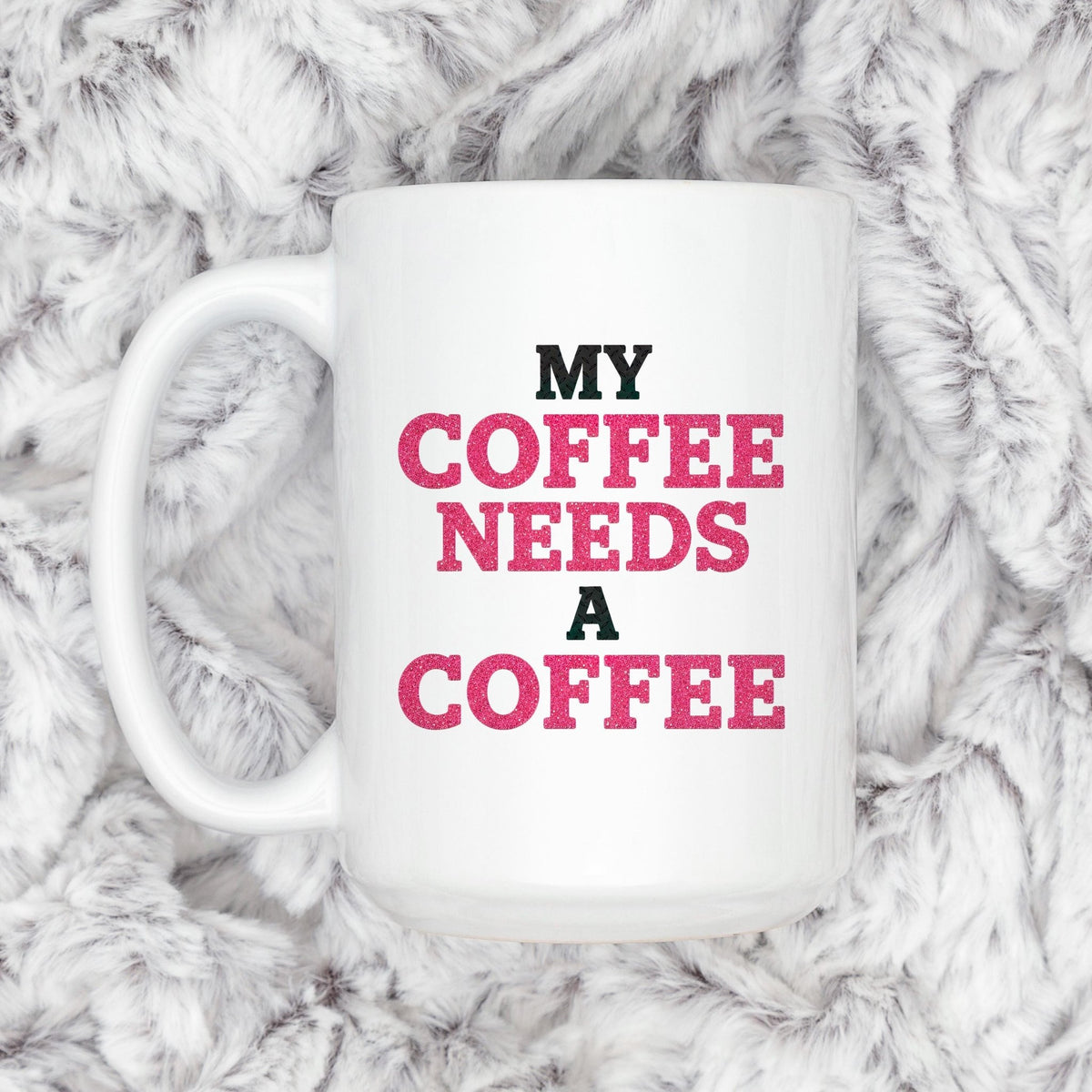 Funny Coffee Mug | Coffee Addict Gift - Glitter Style Ceramic Cup, Dishwasher SafeTorqelo.com