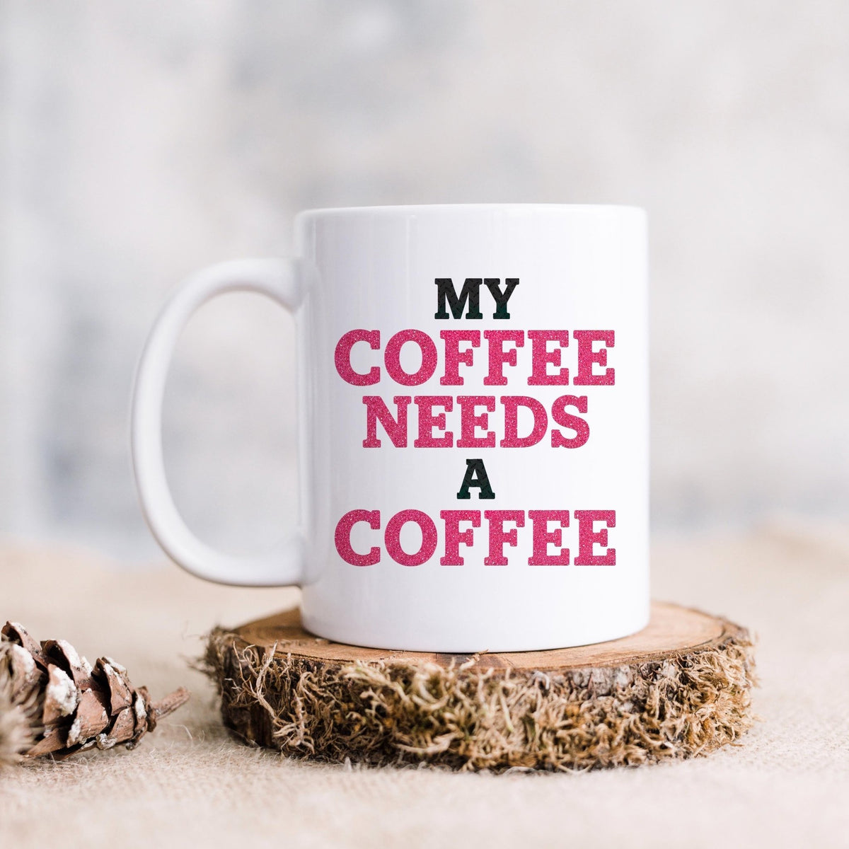 Funny Coffee Mug | Coffee Addict Gift - Glitter Style Ceramic Cup, Dishwasher SafeTorqelo.com