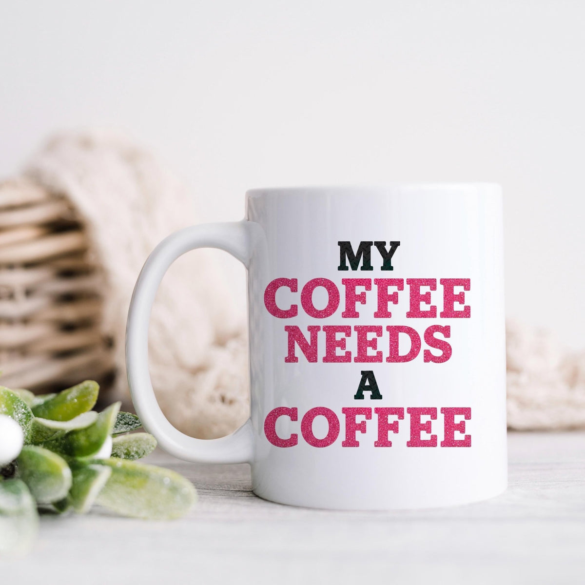 Funny Coffee Mug | Coffee Addict Gift - Glitter Style Ceramic Cup, Dishwasher SafeTorqelo.com