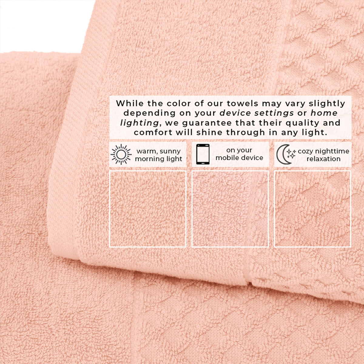 Cotton Diamond Waffle Weave Bath Towel Set - Grayson Collection by Great Bay Home