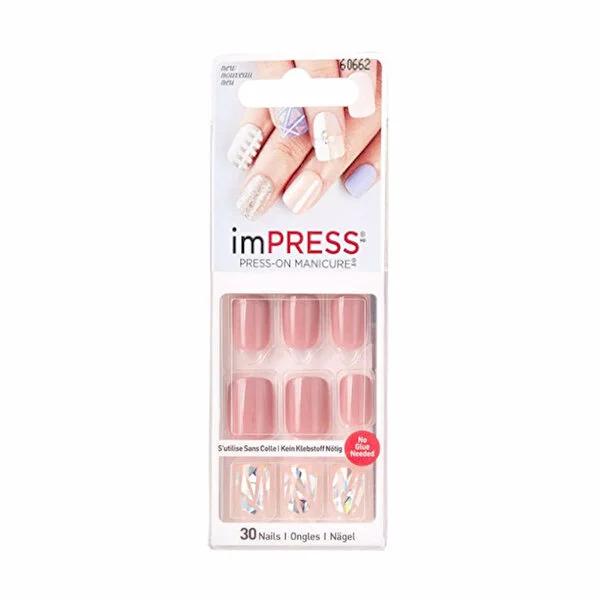 Impress shimmer adhesive nail stickers, 24 piece set