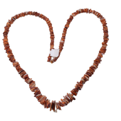 Spiny Oyster Shell Chip Bead Strand 21 Inches - Natural Orange Coral Gemstone Beads by Continental Bead Suppliers