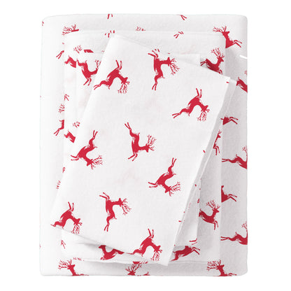 Turkish Cotton Christmas Flannel Sheet Set - Whittaker Collection by Great Bay Home