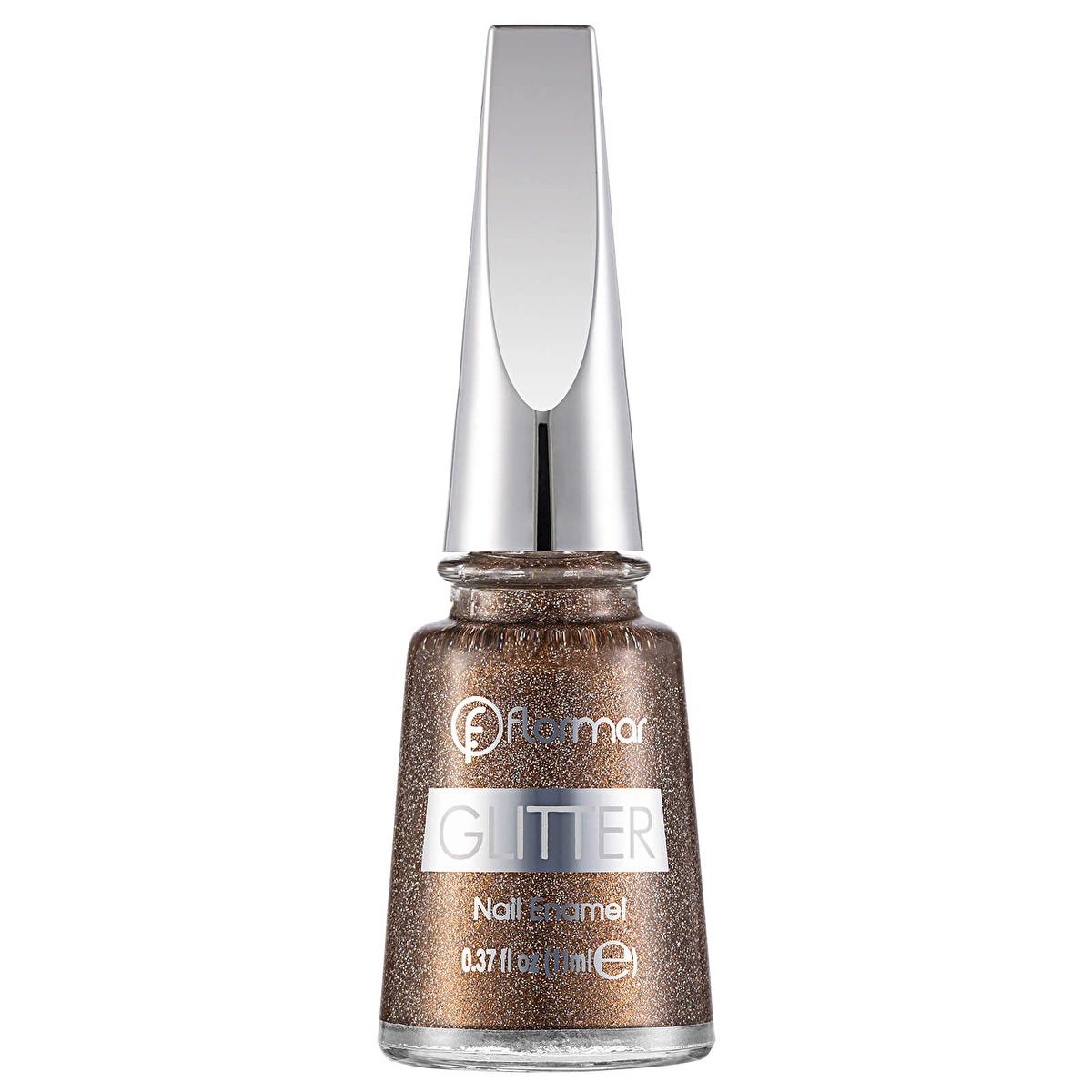 Flormar glitter nail polish GL40 Golden Orchid – view 2