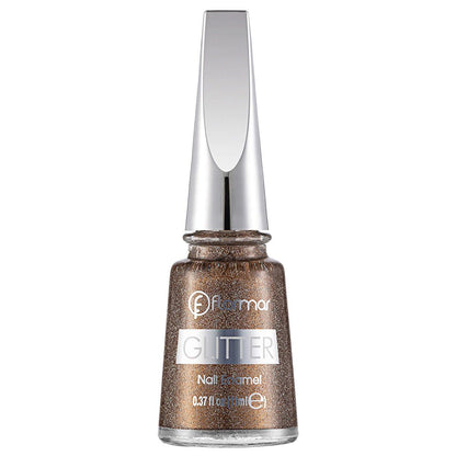 Flormar glitter nail polish GL40 Golden Orchid – view 2
