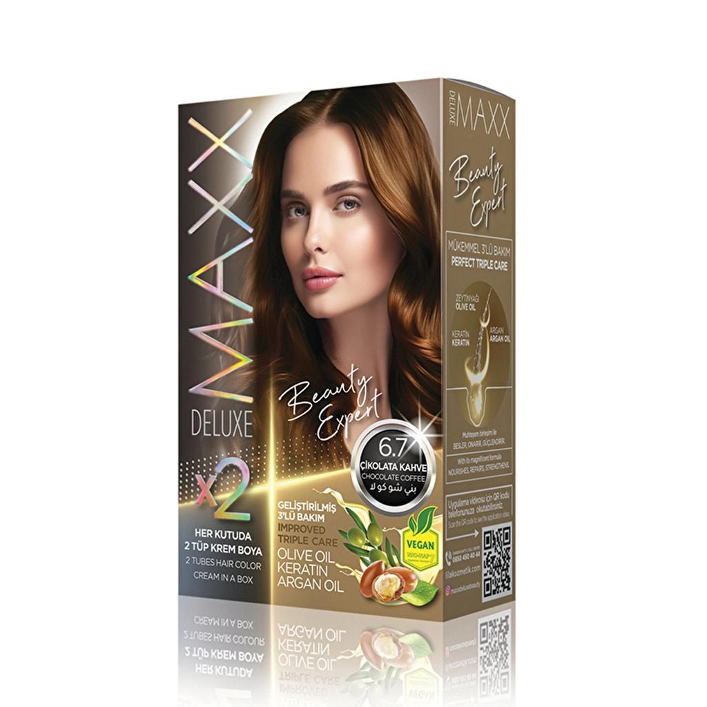 Maxx Deluxe Hair Color 6.7 Chocolate Brown by Beauty Care Bag