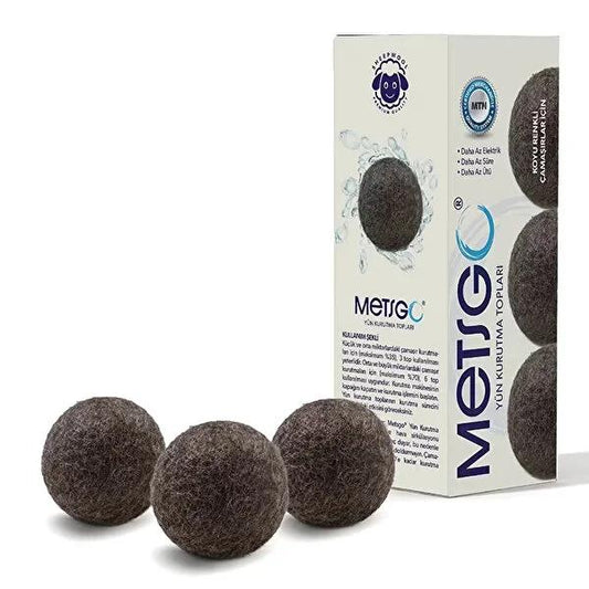 Metsgo 3-Pack Wool Dryer Balls - Eco-Friendly Laundry Solution for Reduced Drying Time & Energy Savings by Beauty Care Bag