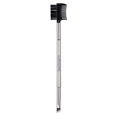 Lionesse Silver Collection Dual-Sided Brow & Eyeshadow Brush by Beauty Care Bag