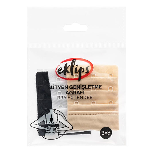 Eklips 3-Hook Bra Extender for Custom Fit 1pc by Beauty Care Bag