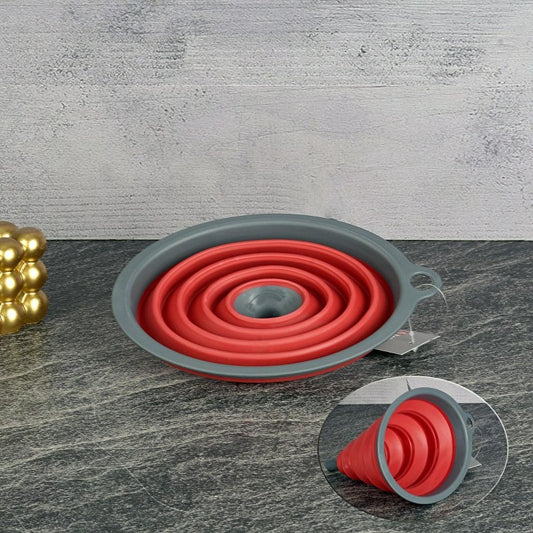 Tohana Dual Color Collapsible Funnel: Space-Saving, BPA-Free Kitchen Essential - Folding Accordion Design by Beauty Care Bag