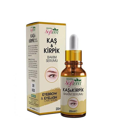 Softem Eyelash & Eyebrow Growth Oil: Natural Serum Blend for Thicker, Fuller Lashes & Brows - Nourishing Castor, Almond, Olive Oils by Beauty Care Bag
