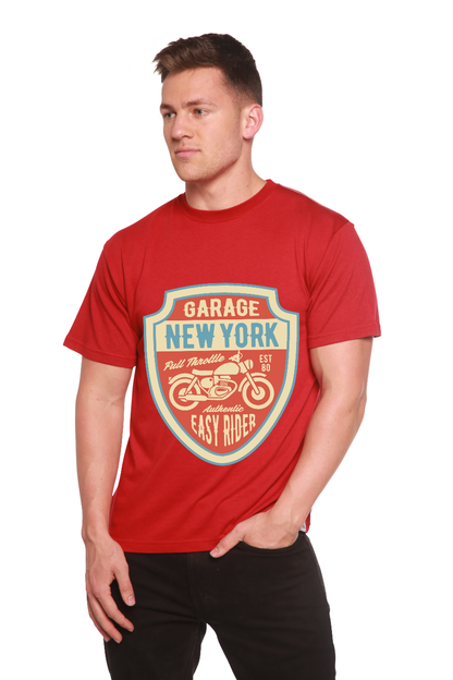 Garage New York men's short sleeve graphic T-shirt in bamboo viscose and organic cotton