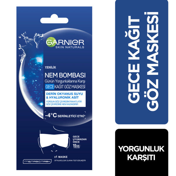 Garnier Moisture Bomb Anti-Fatigue Night Eye Sheet Mask by Beauty Care Bag