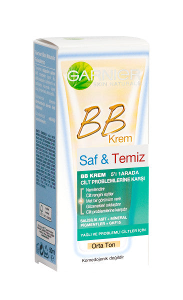 Garnier Pure Active BB Cream Matte Medium Tone 50ml by Beauty Care Bag